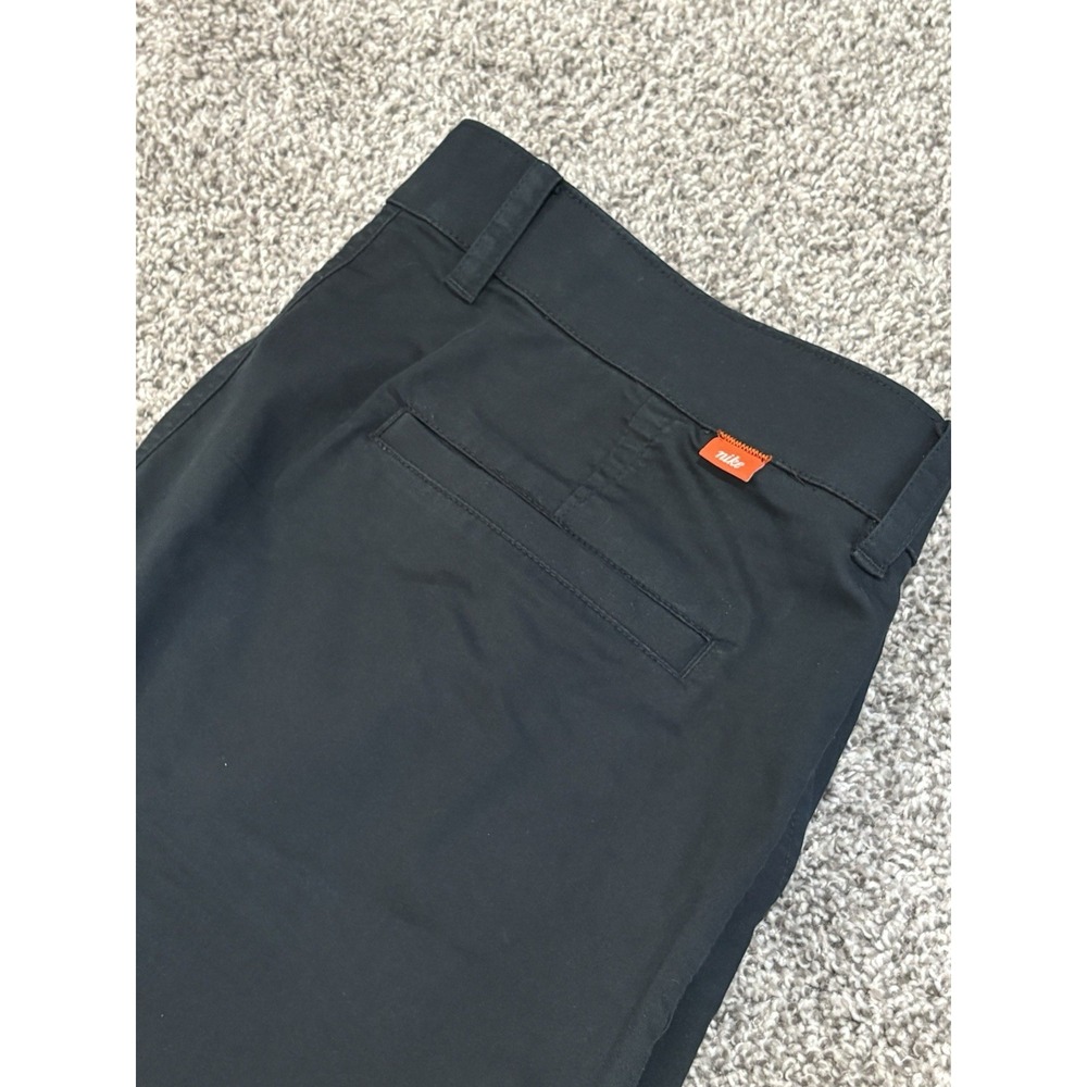 Nike Dri-FIT Mens Golf Pants Black Flat Front Trousers 38x30 BV0273-010
